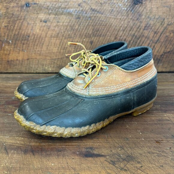 Vintage LL Bean Men's Bean Boots Rubber Mocs 10 - Picture 1 of 11